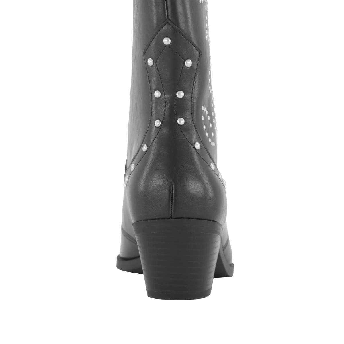 3 Western Block Heel Boots Black, 3 of 4