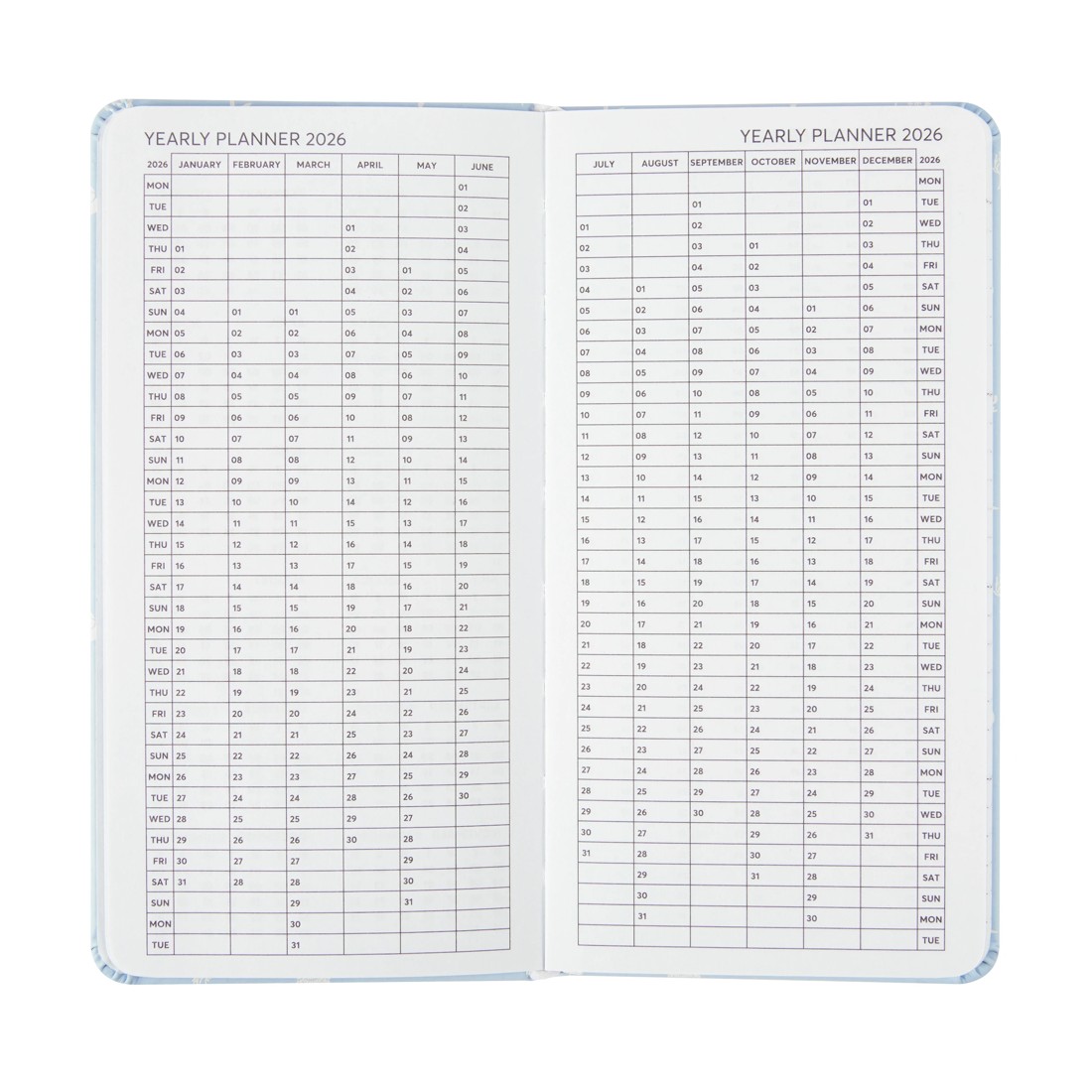 4 2026 Slim Weekly Diary - Shell, 4 of 8