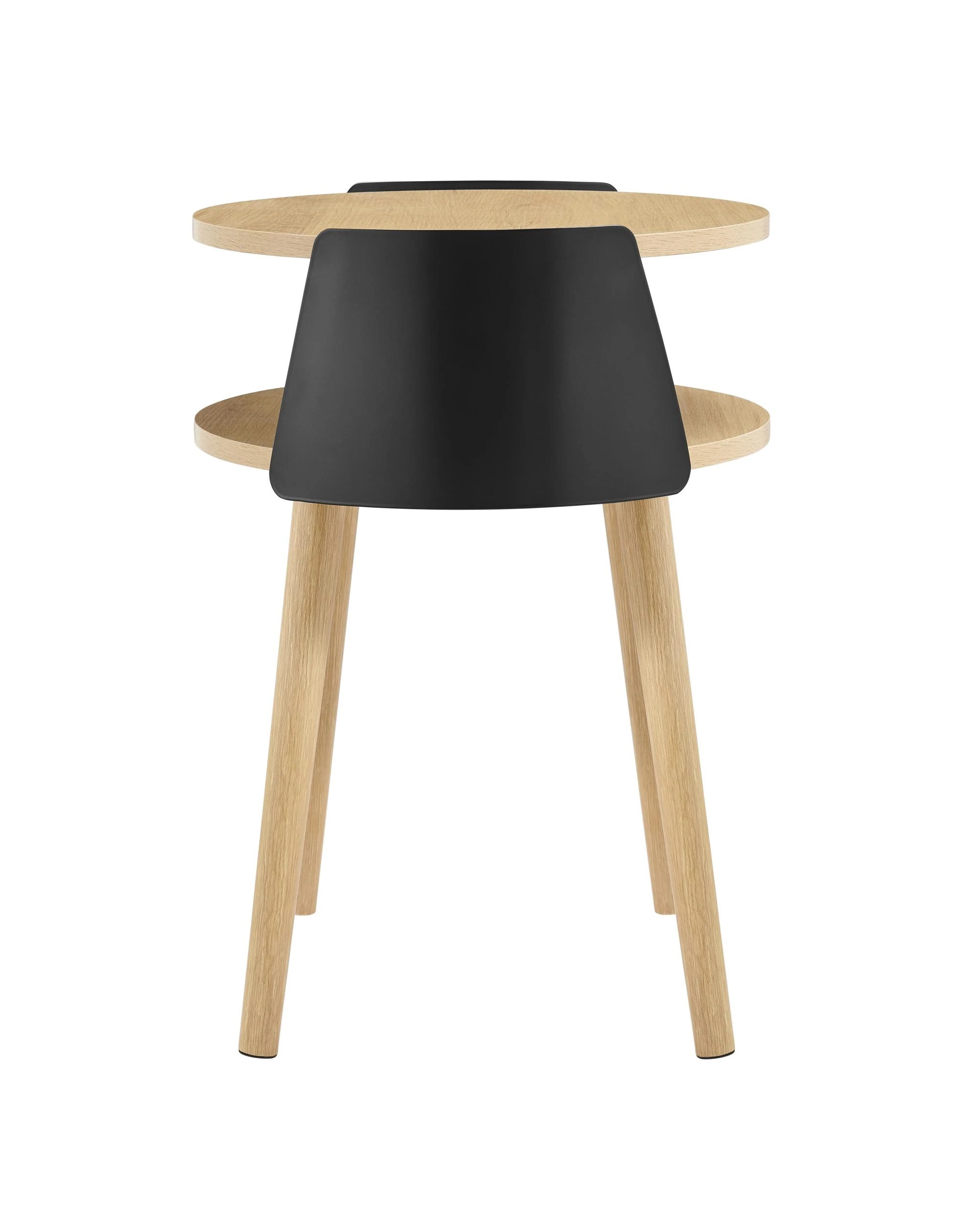 5 Kodu Side Table Bedside Shelf Round - Black, 5 of 9