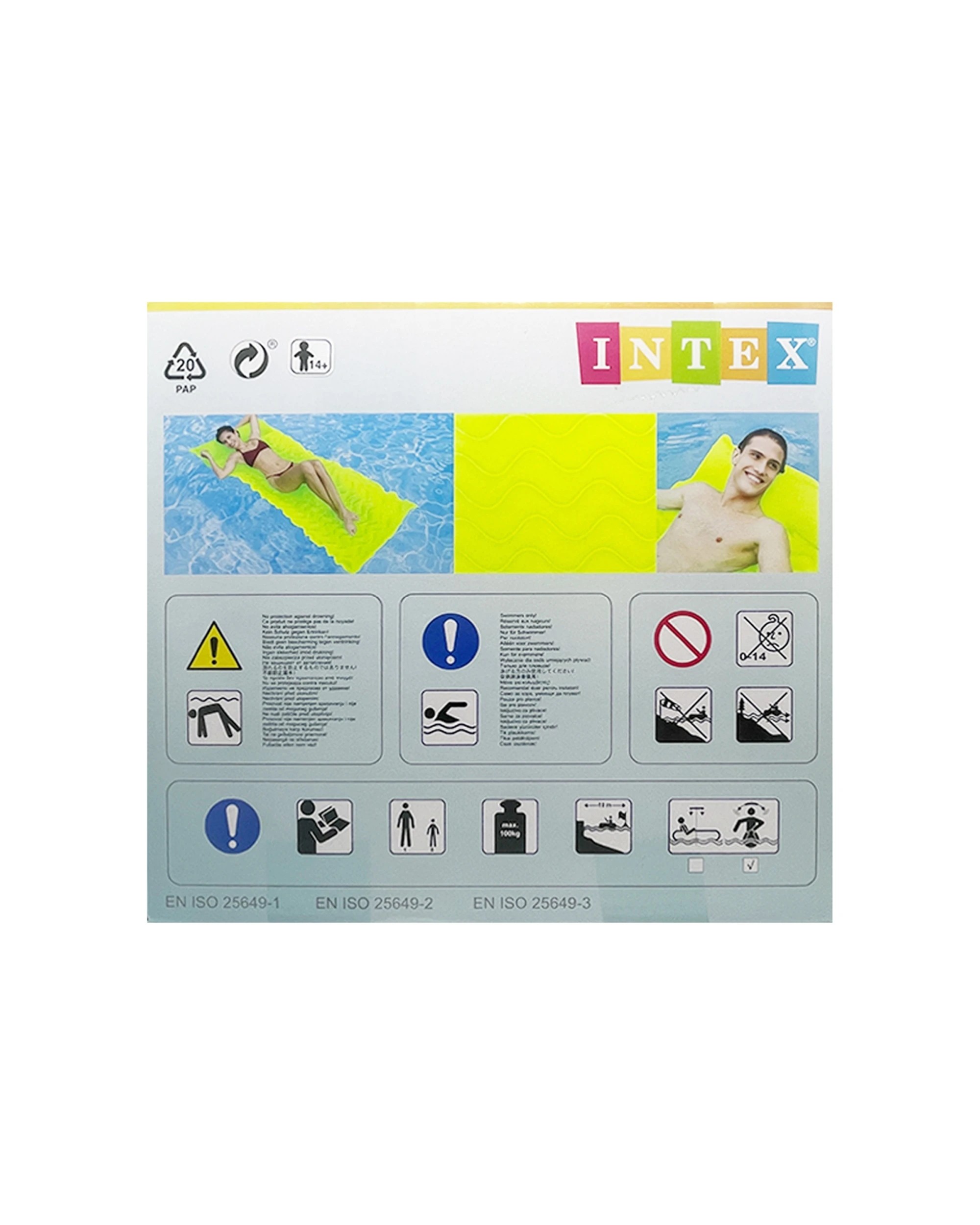 6 Intex 2PK Tote-N-Float Wave Inflatable Pool Mat - Assorted, 6 of 6