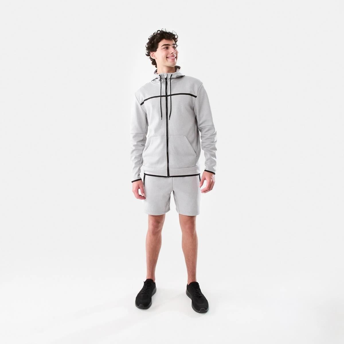 8 Active Mens Sports Hoodie GREY MARLE CORE, 8 of 8