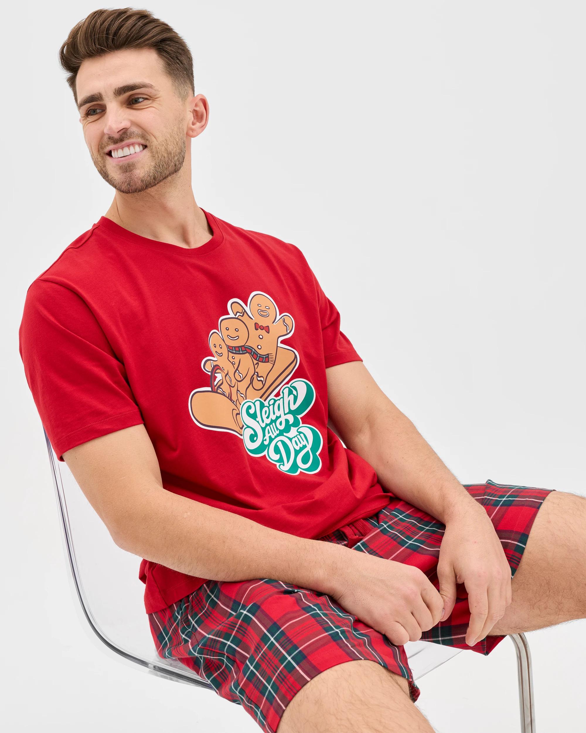 1 Target Man Family Matching Christmas Australian Cotton Mens Pyjama Set - Gingerbread Sleigh All Day GINGERBREAD SLEIGH ALL DAY, 1 of 7