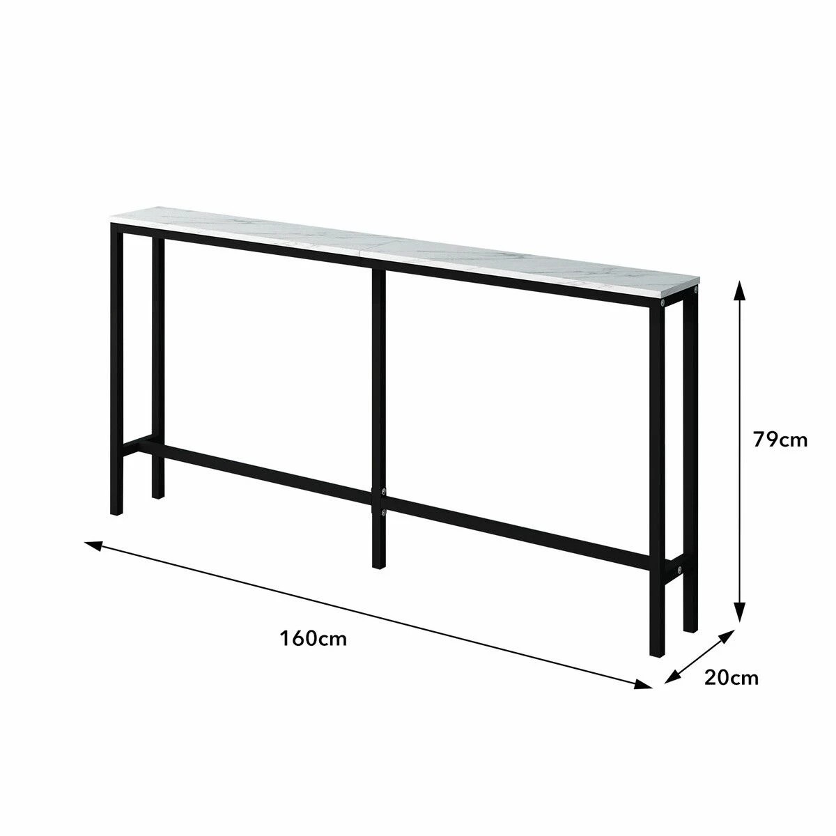 3 LUXSUITE Narrow Console Table Hall Entryway Bar Side Sofa, 3 of 6