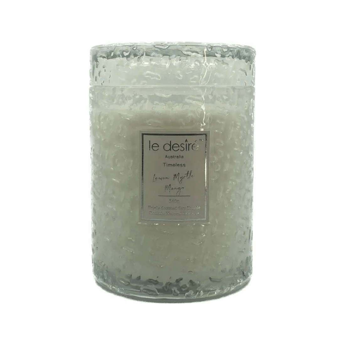 1 Le Desire Timeless Scented Soy Wax Candle Natural Lemon Myrtle Mango 340g
 - Plain, 1 of 7