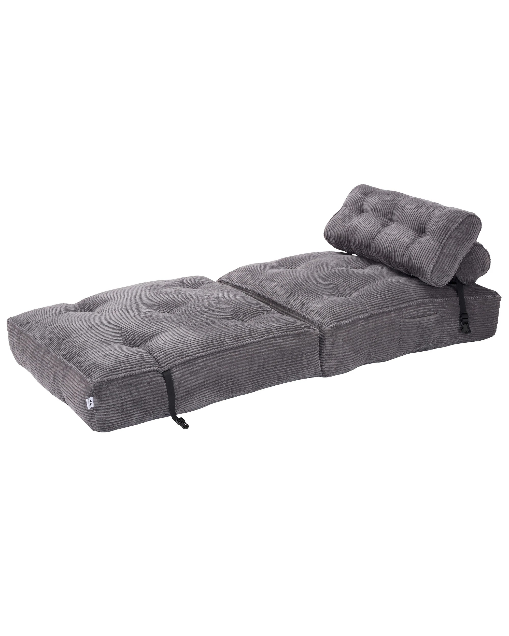 4 IHOMDEC Fordable Corduroy Compression Lazy Sofa - Grey, 4 of 9