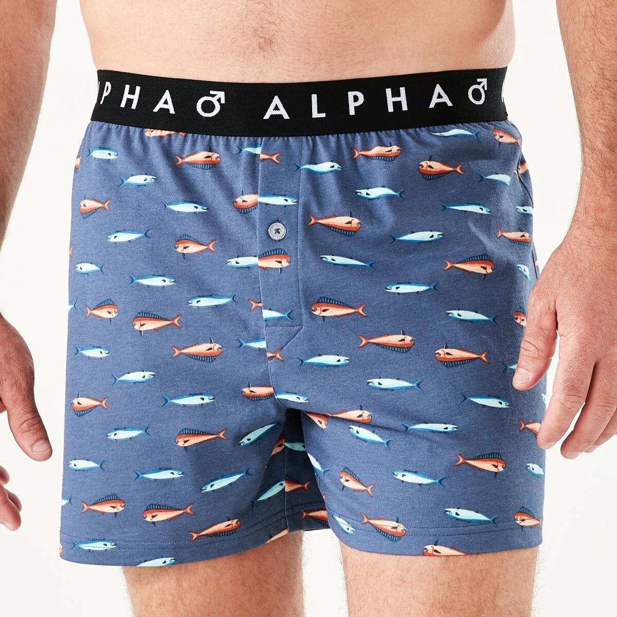 1 Printed Jersey Boxers TIMELESS FISH, 1 of 6