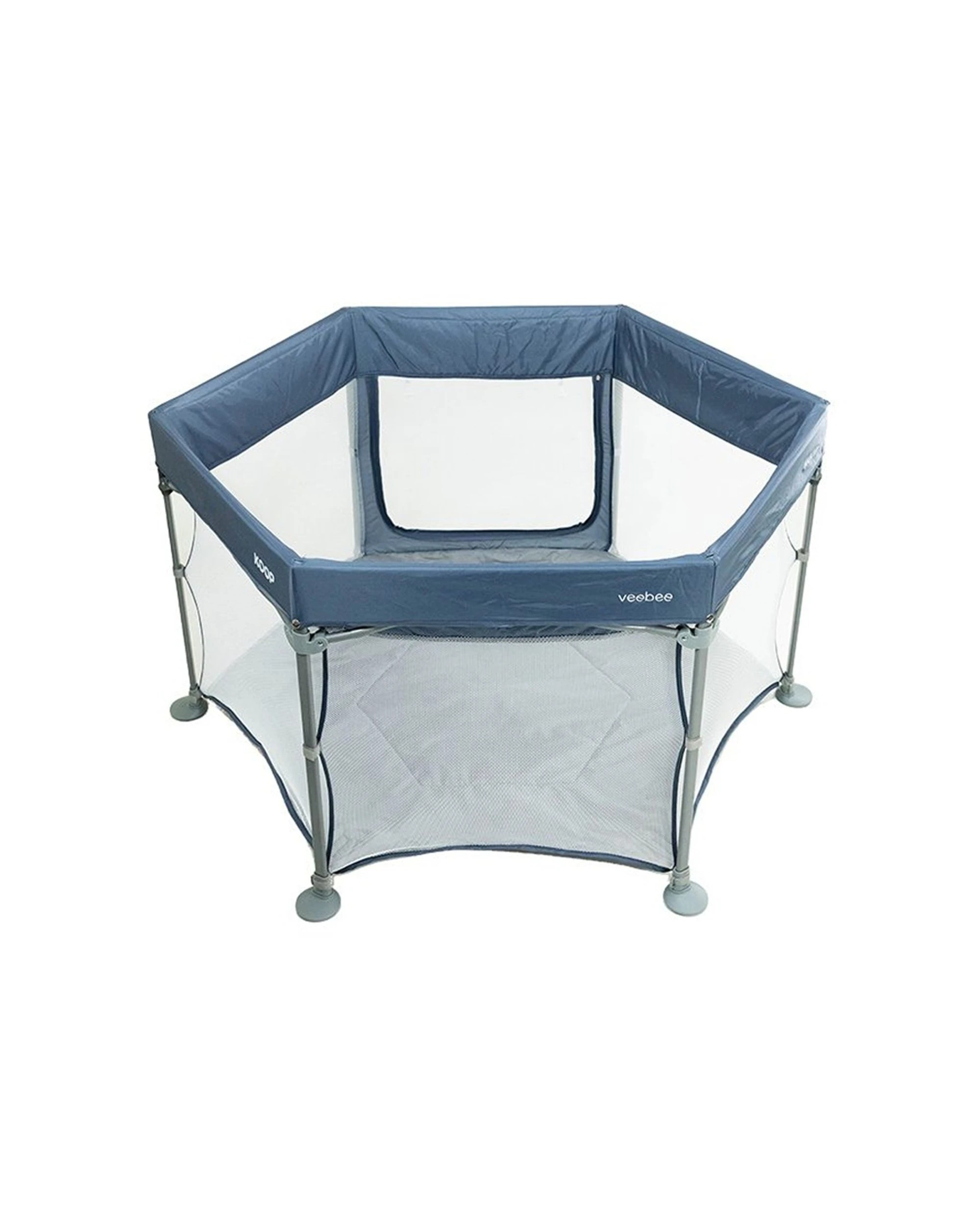 3 VeeBee Play Yard Koop Portable Mesh Walls Zipper Door Travel Playpen - Multi, 3 of 6