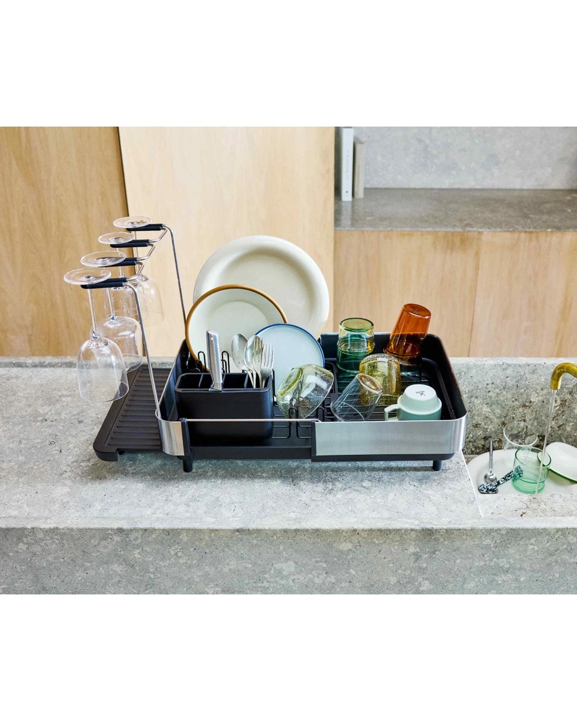 2 Joseph Joseph Extend Steel Plus Kitchen Dish Drying Rack - Black, 2 of 4