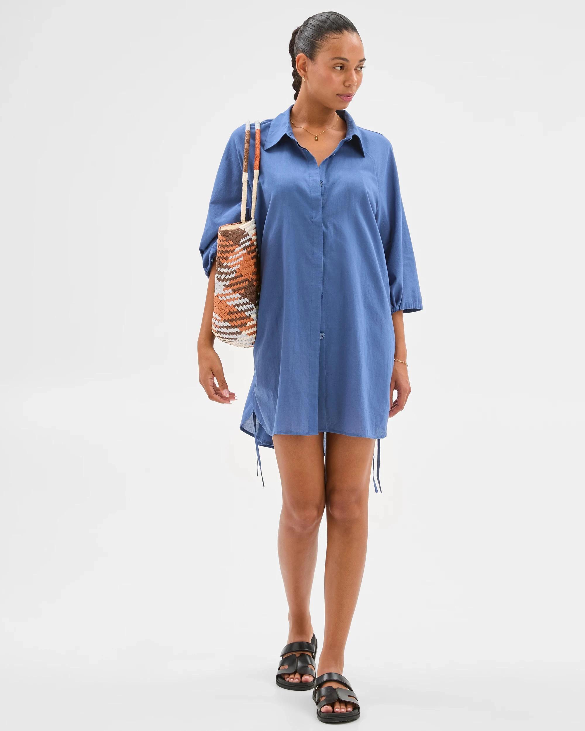 1 Target Resort Tie Shirt BLUE, 1 of 6