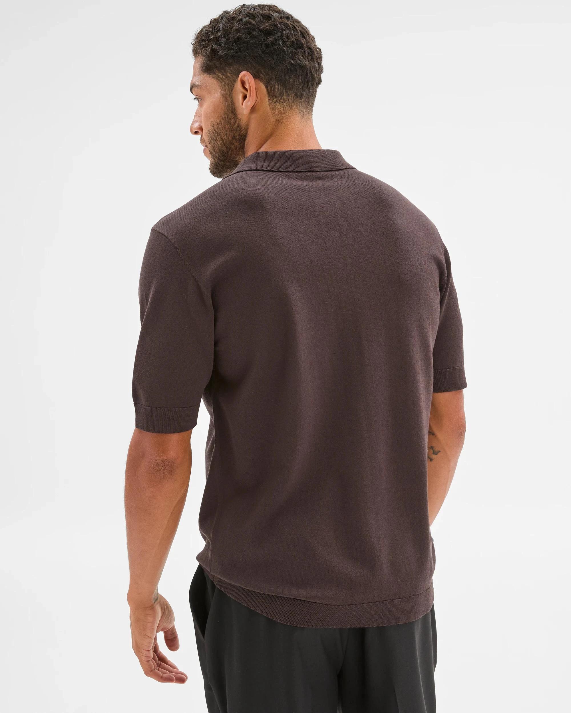 5 Preview Knit Polo Top CHOC TORTE, 5 of 7