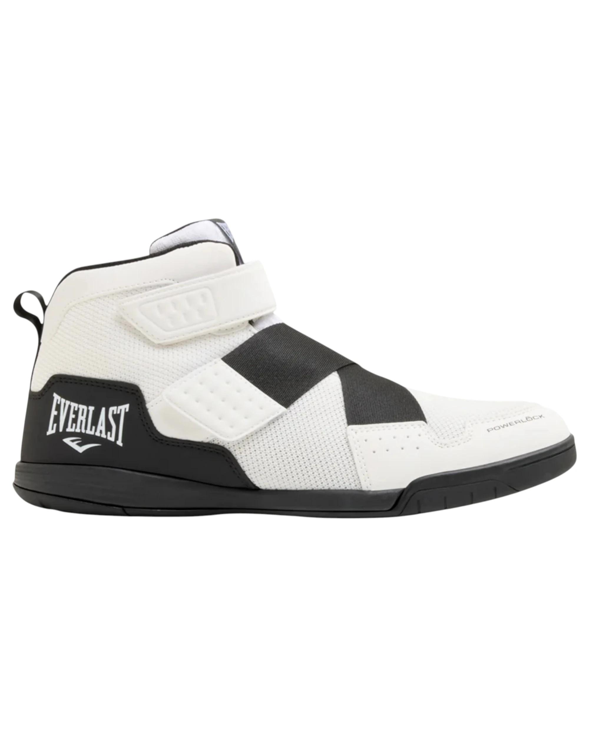 1 Everlast Mens Powerlock X-Trainer White/ Black Gym Training Boots Boxing Shoes White/black, 1 of 8