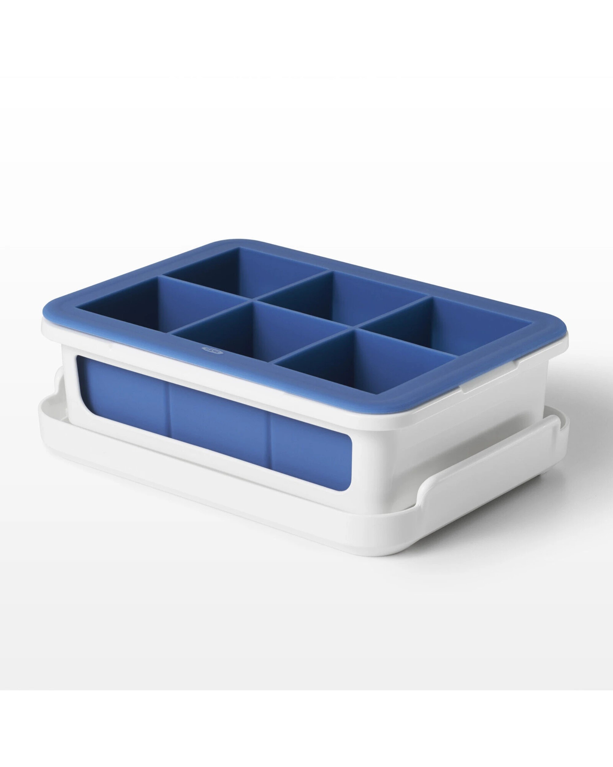 1 OXO Good Grips Covered Silicone Ice Cube Tray - Large Cubes - Grey, 1 of 4
