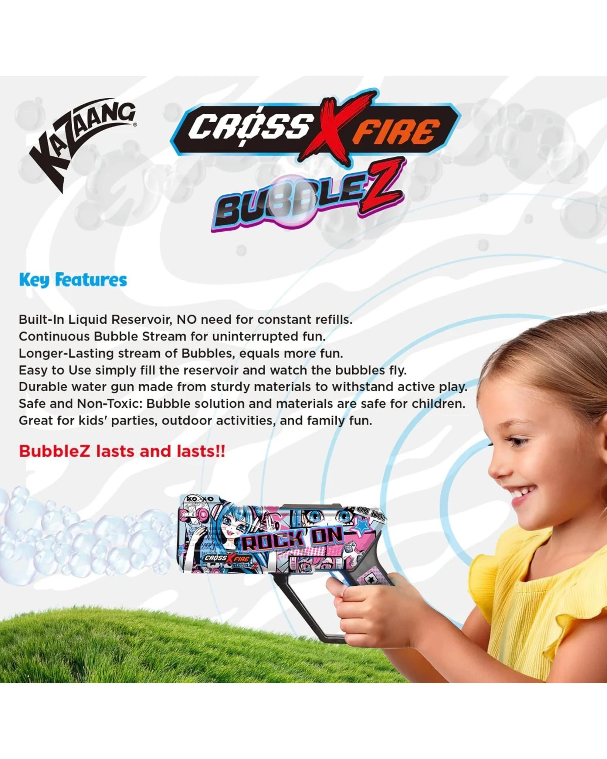 5 CrossXFire Bubblez Rock On Bubble Gun, 5 of 5
