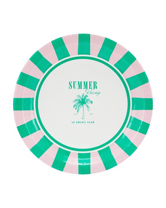 16 Piece Summer Vacay Paper Plates