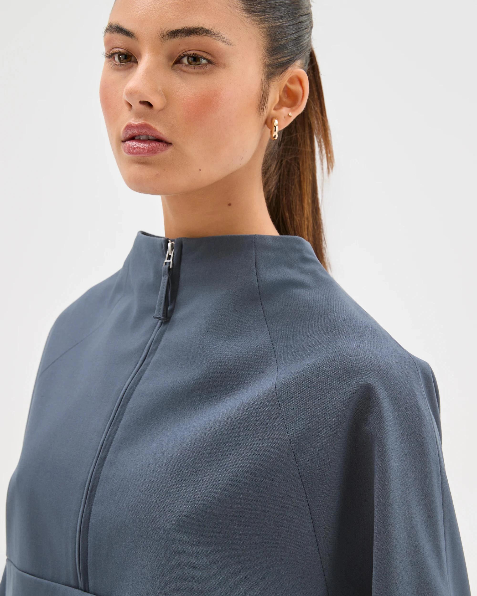 6 Lily Loves Tailored 1/4 Zip Jacket STEEL GREY, 6 of 6