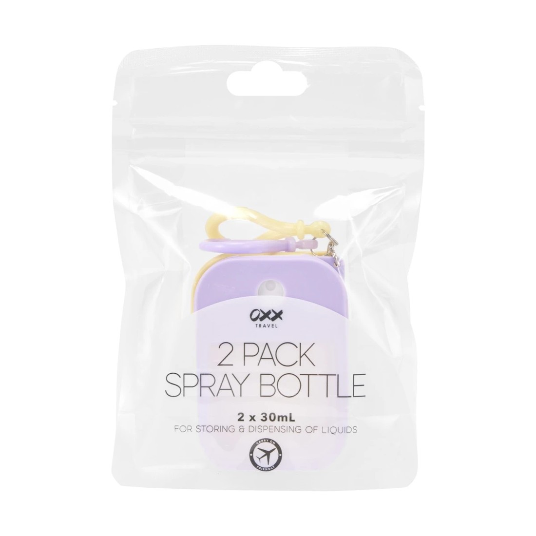 1 OXX Travel 2 Pack Spray Bottles - Purple and Yellow, 1 of 7