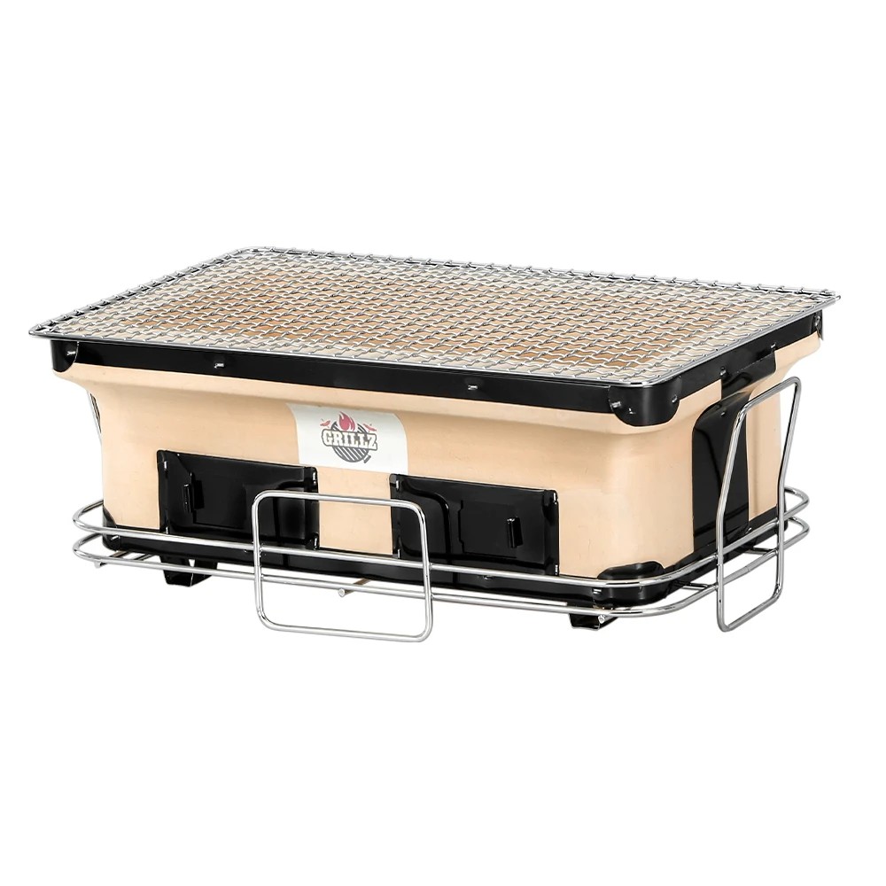 1 Grillz BBQ Grill Tabletop Smoker - Black, 1 of 6
