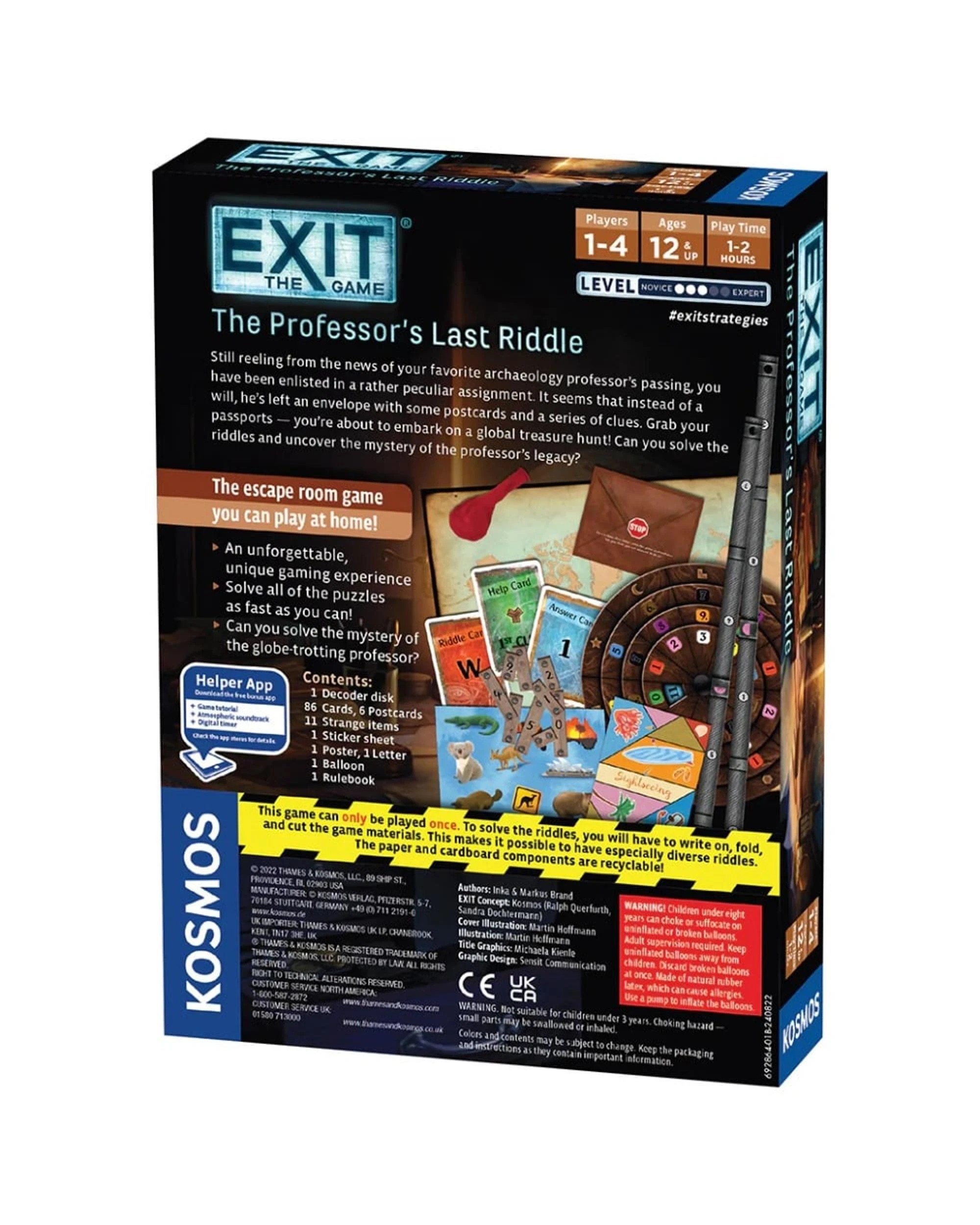 5 Exit the Game The Professors Last Riddle Puzzle Game, 5 of 5