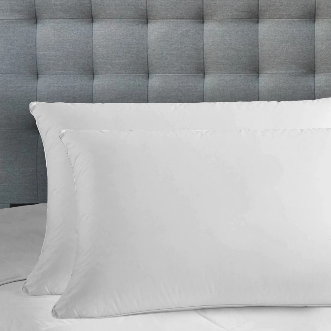 4 Royal Comfort Luxury Bamboo Blend Gusset Pillow 4cm Gusset Support Twin Pack - White, 4 of 5