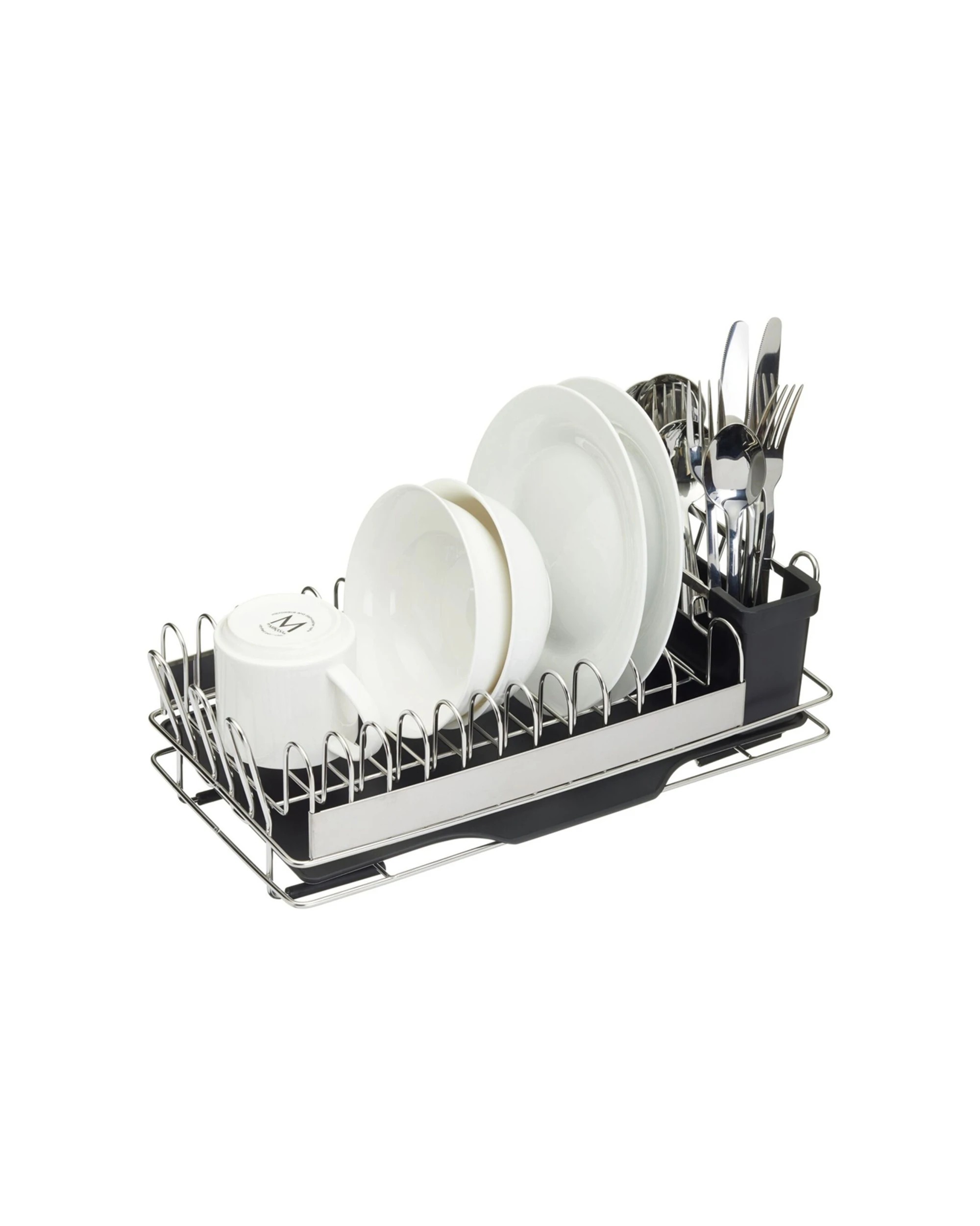 3 Mastercraft Stainless Steel Compact Dish Drainer Removable Drip Tray - Multi, 3 of 6