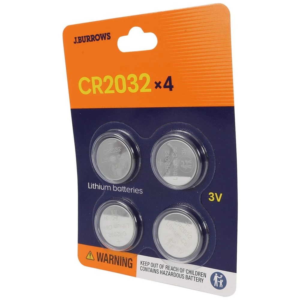 4 J.Burrows CR 2032 Button Batteries 4 Pack, 4 of 7