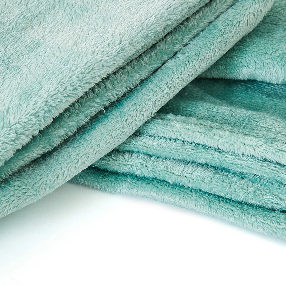 6 Plush Blanket - Single Bed, Green, 6 of 6