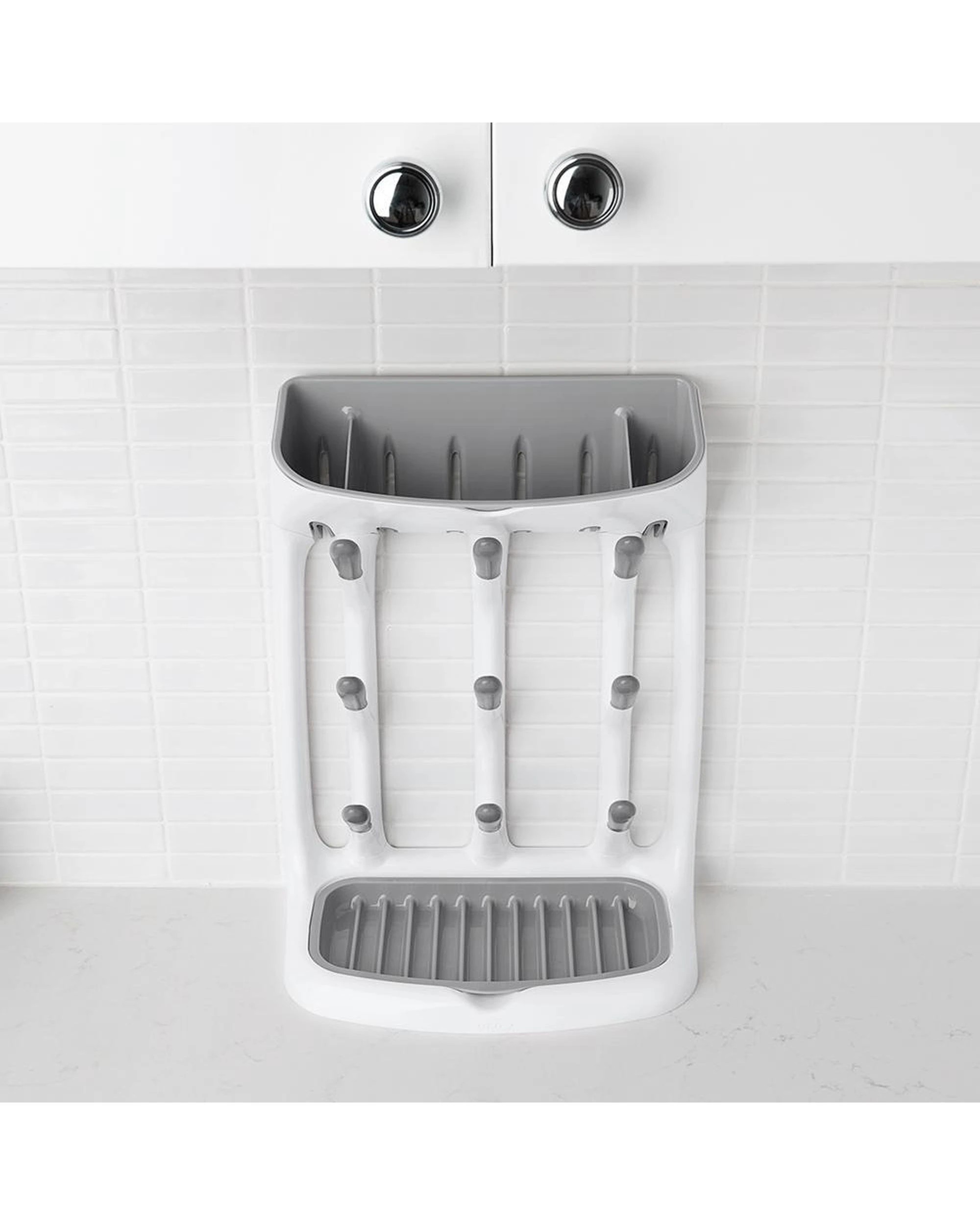 5 OXO Tot Space Saving Drying Rack  Grey Bottles Feeding Cups, 5 of 5