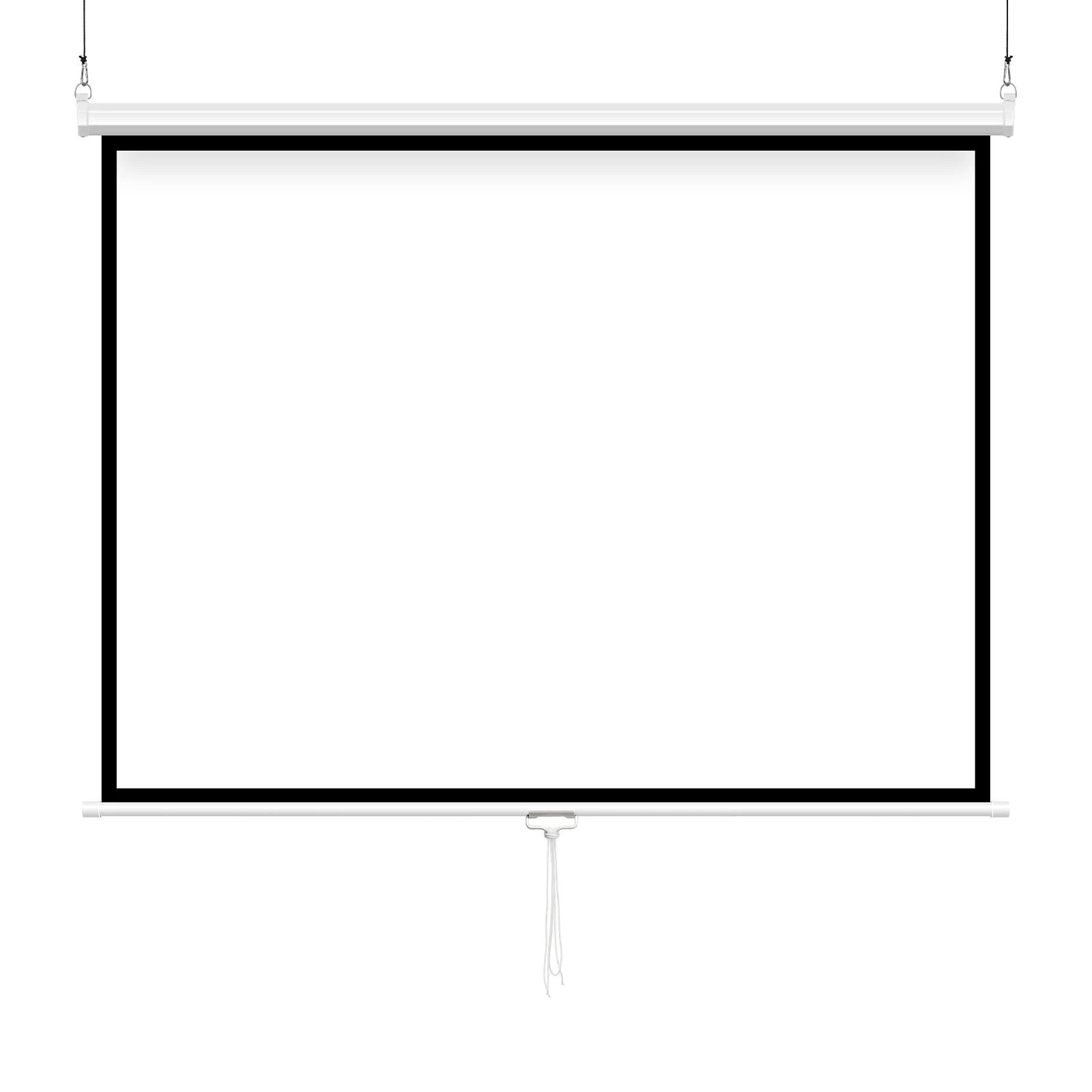 4 Ausway 120 Inch Projector Screen 4:3 Manual Pull Down Retractable, Wall/Ceiling Mount, 4 of 7