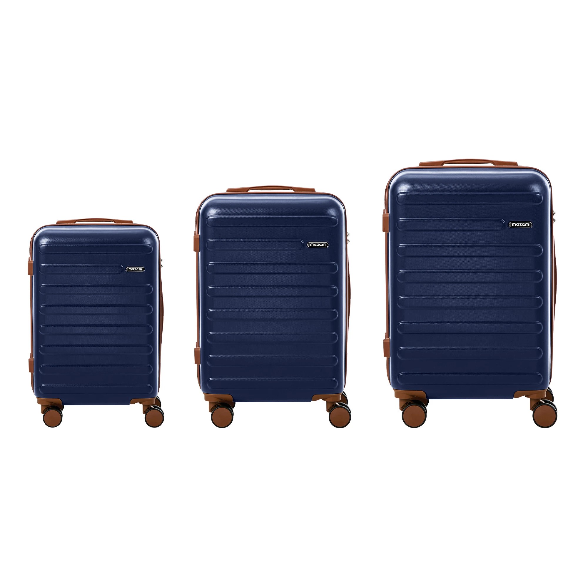 7 Mazam 3PCS Luggage Suitcase Trolley Set TSA Lock Hard Shell Case - Blue, 7 of 10