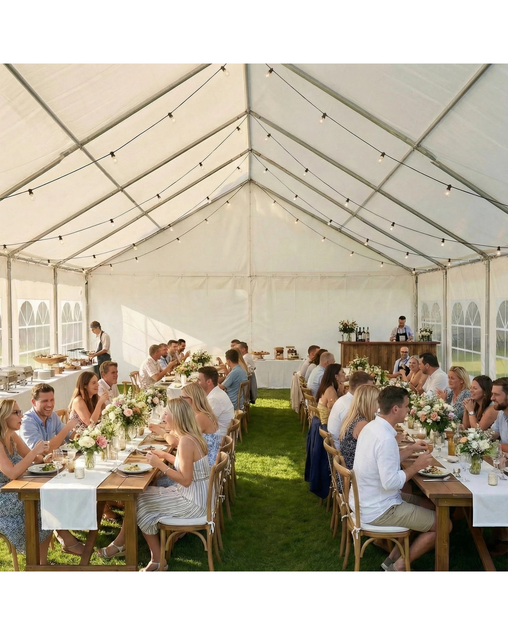7 Wallaroo 12m x 6m Outdoor Event Gazebo Party Tent Marquee Wedding Canopy Shade, 7 of 10