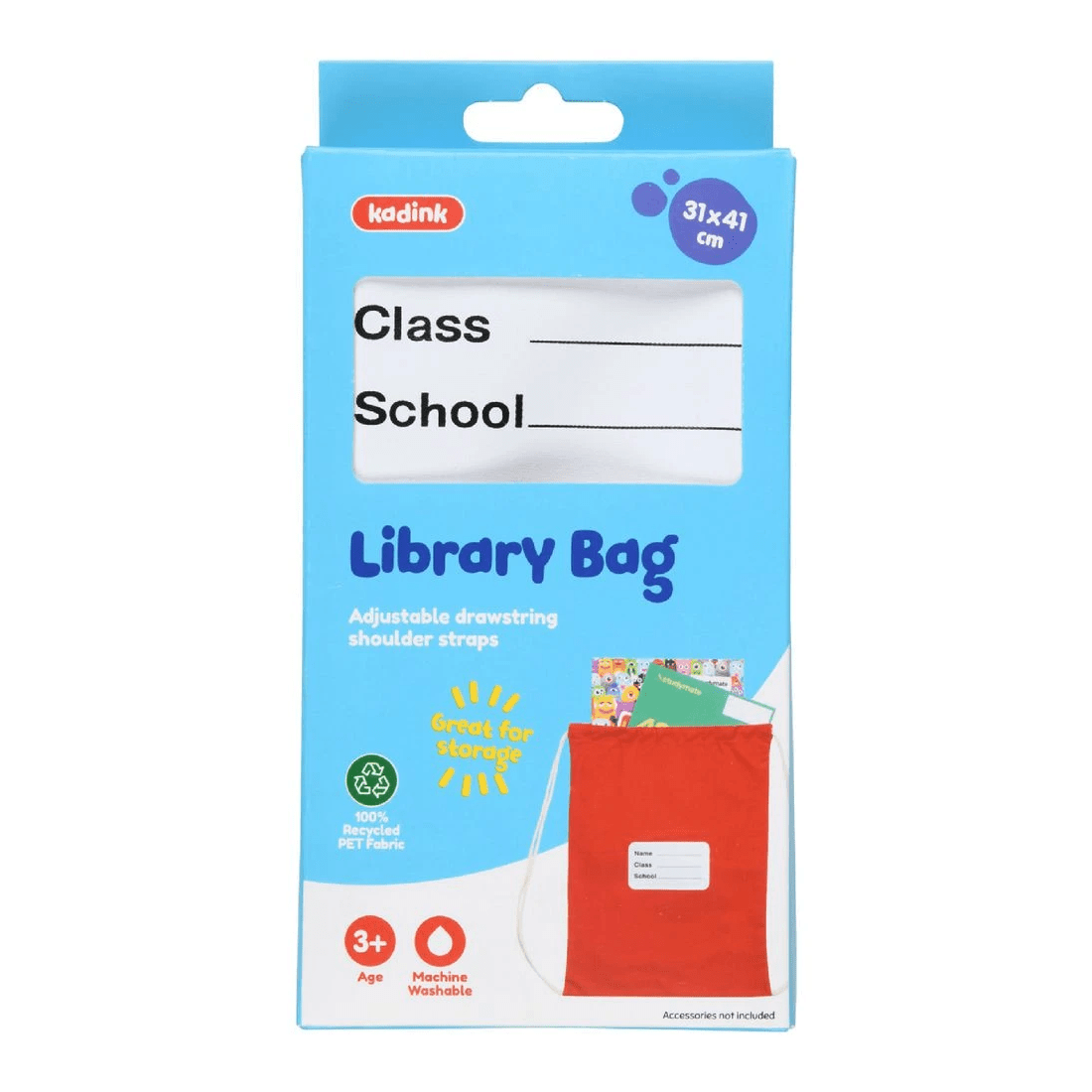 1 Kadink Library Bag Red, 1 of 3