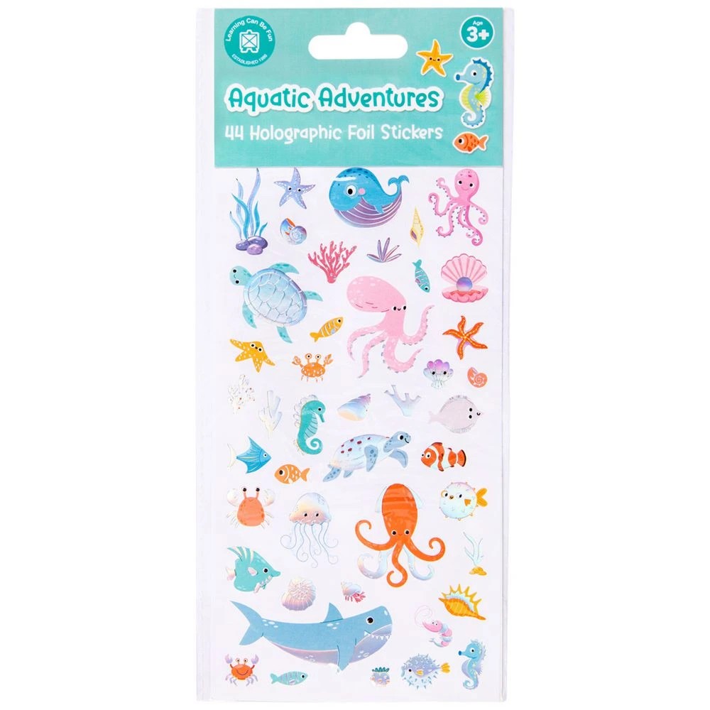 1 Learning Can Be Fun Aquatic Adventures Holographic Stickers, 1 of 3