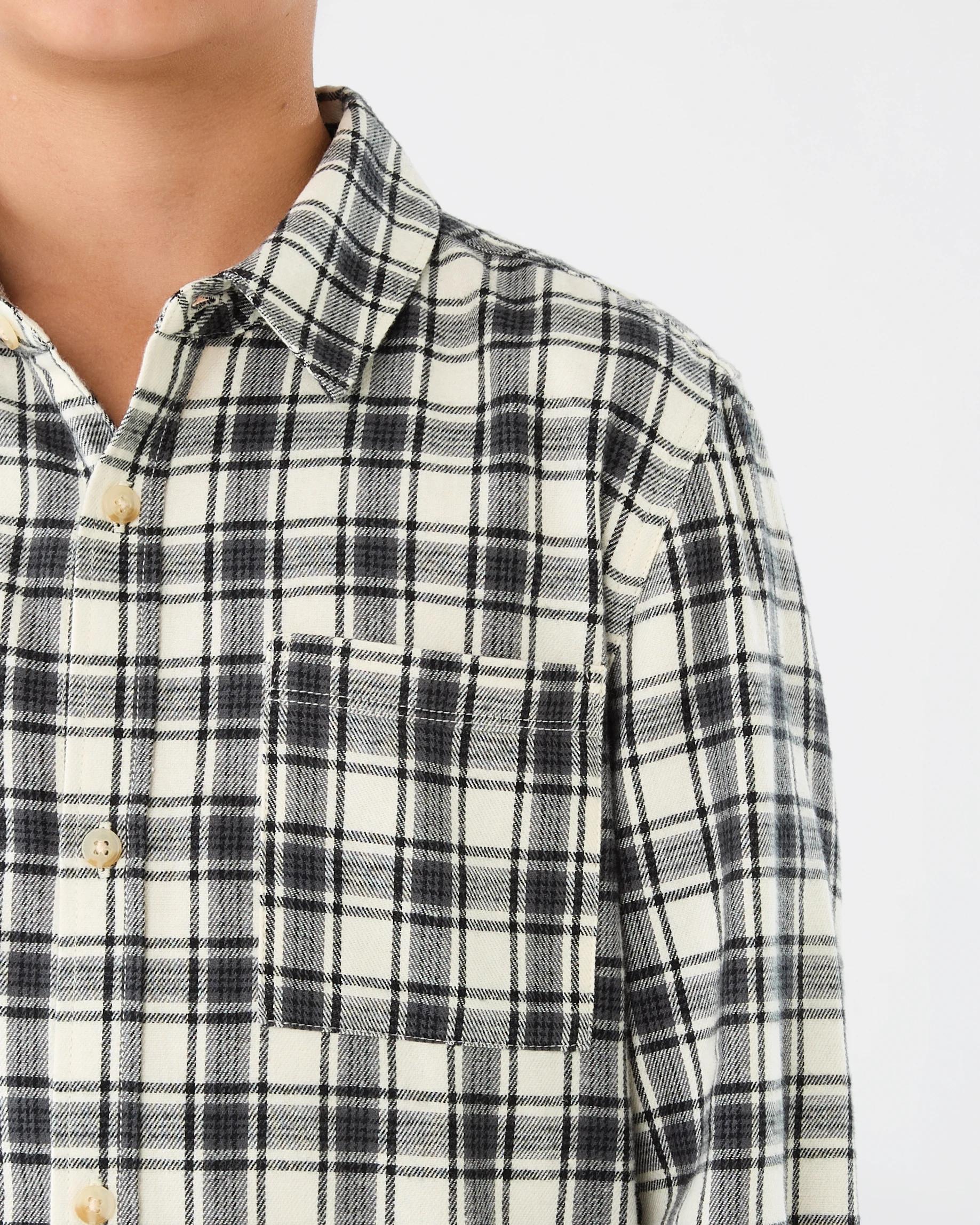 6 Brushed Check Shirt Blk Wht Ck, 6 of 8