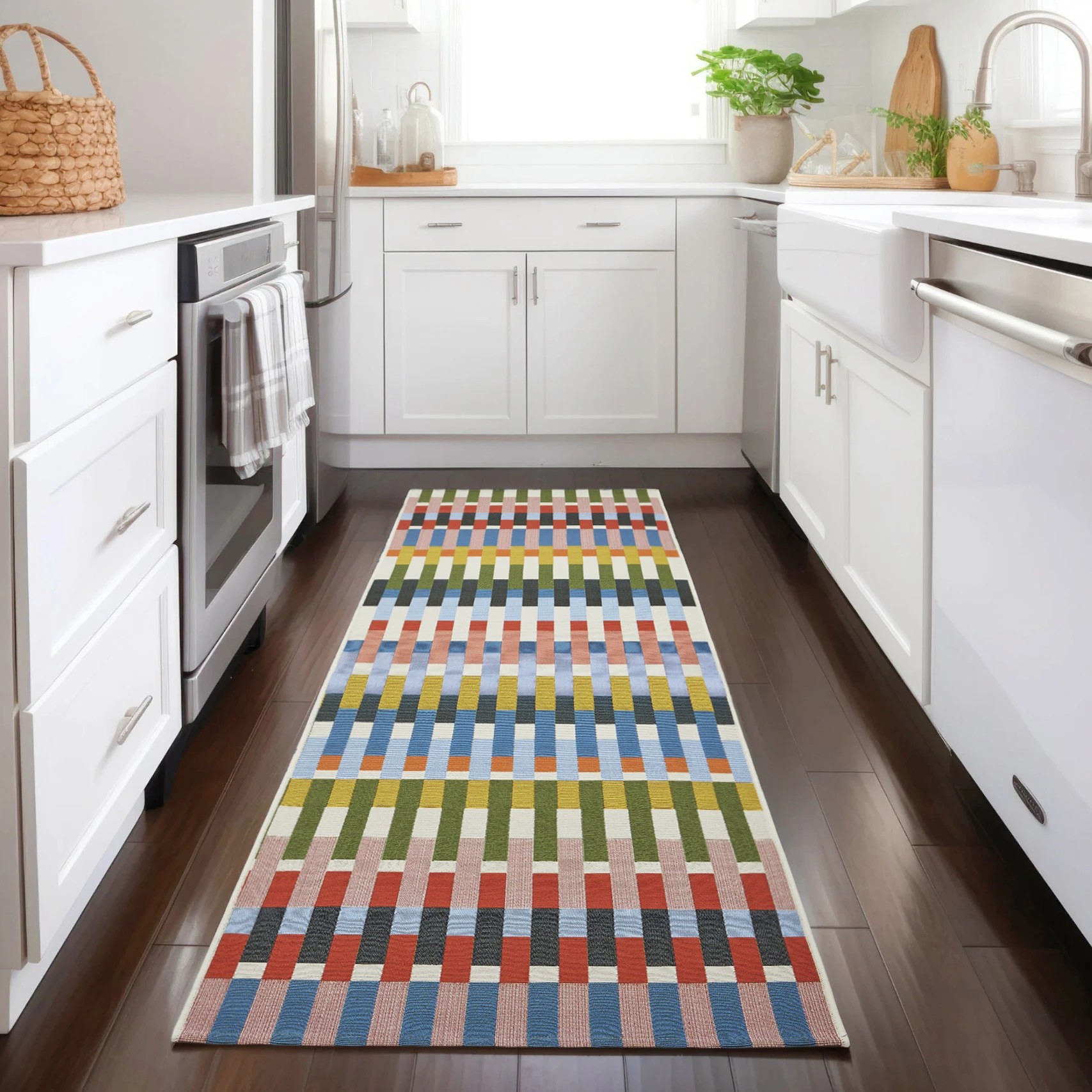 3 Common Ground Rugs Horizon Dante 200x80cm - Small Outdoor Rug - Multi, 3 of 7
