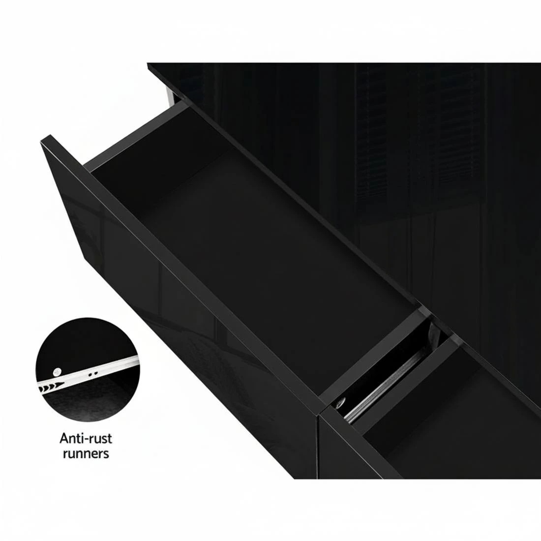 6 Artiss Coffee Table 4 Drawers  Trevi - Black, 6 of 8