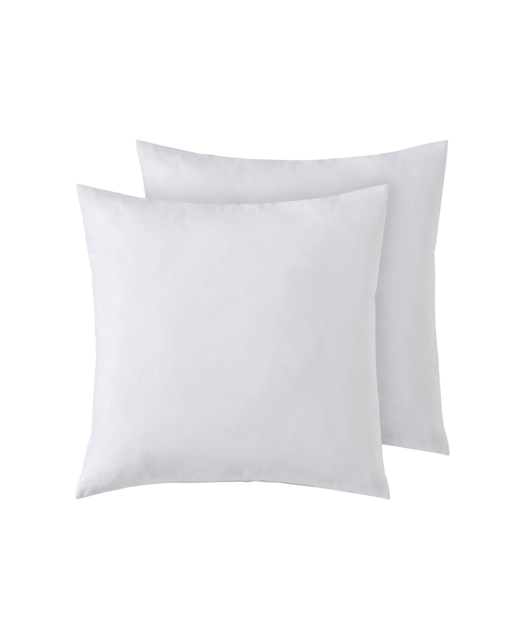 2 Dreamaker Square Cushion Insert White Duck Feather Fill Twin Pack 45x45cm - White, 2 of 9