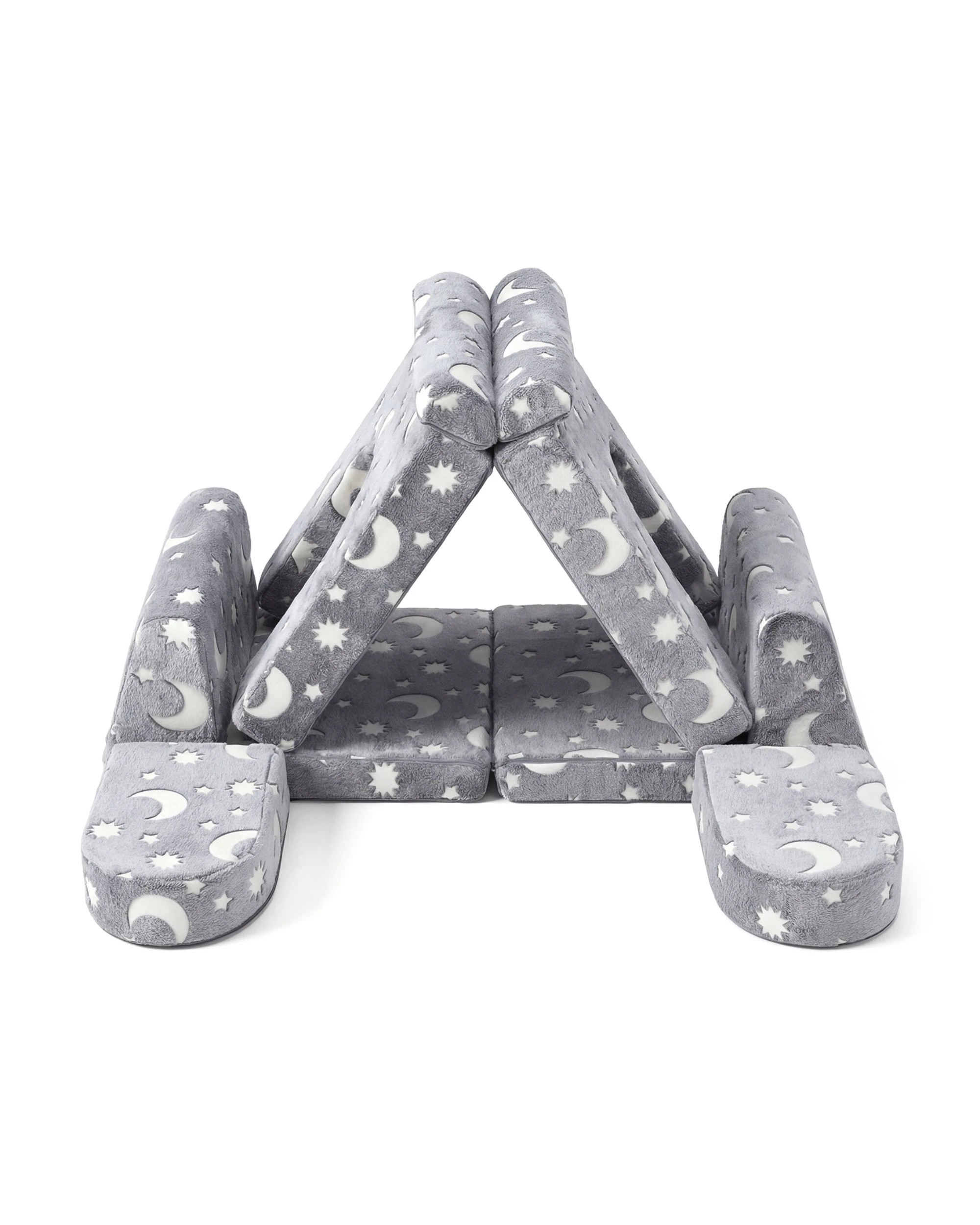 7 ADVWIN 10pcs Kids Modular Sofa Convertible Play Couch Children Sectional Sofa Floor Cushion - Grey, 7 of 10