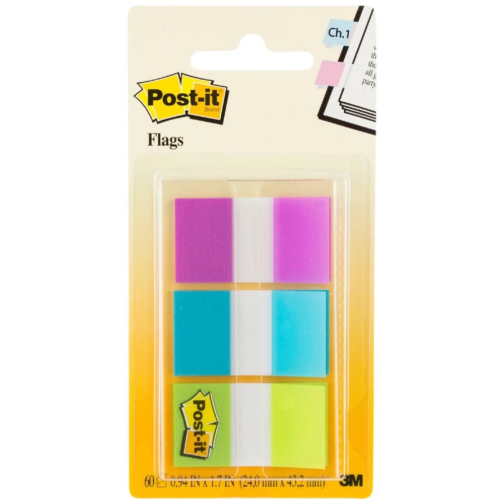 1 Post-it Flags 25x43mm Pastel Assorted 3 Pack, 1 of 2
