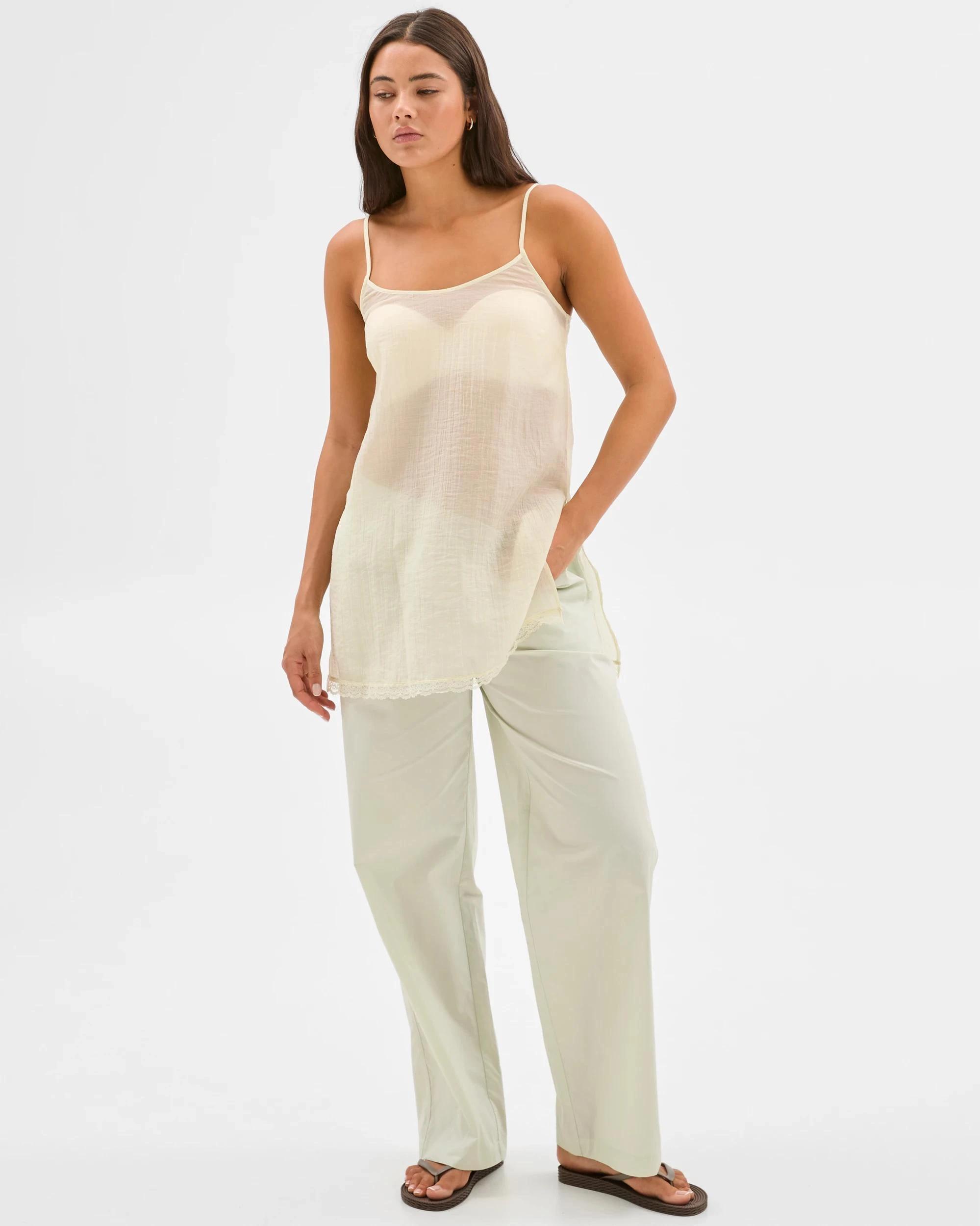 1 Sheer Tunic Strappy Cami - Lily Loves PISTACHIO, 1 of 6