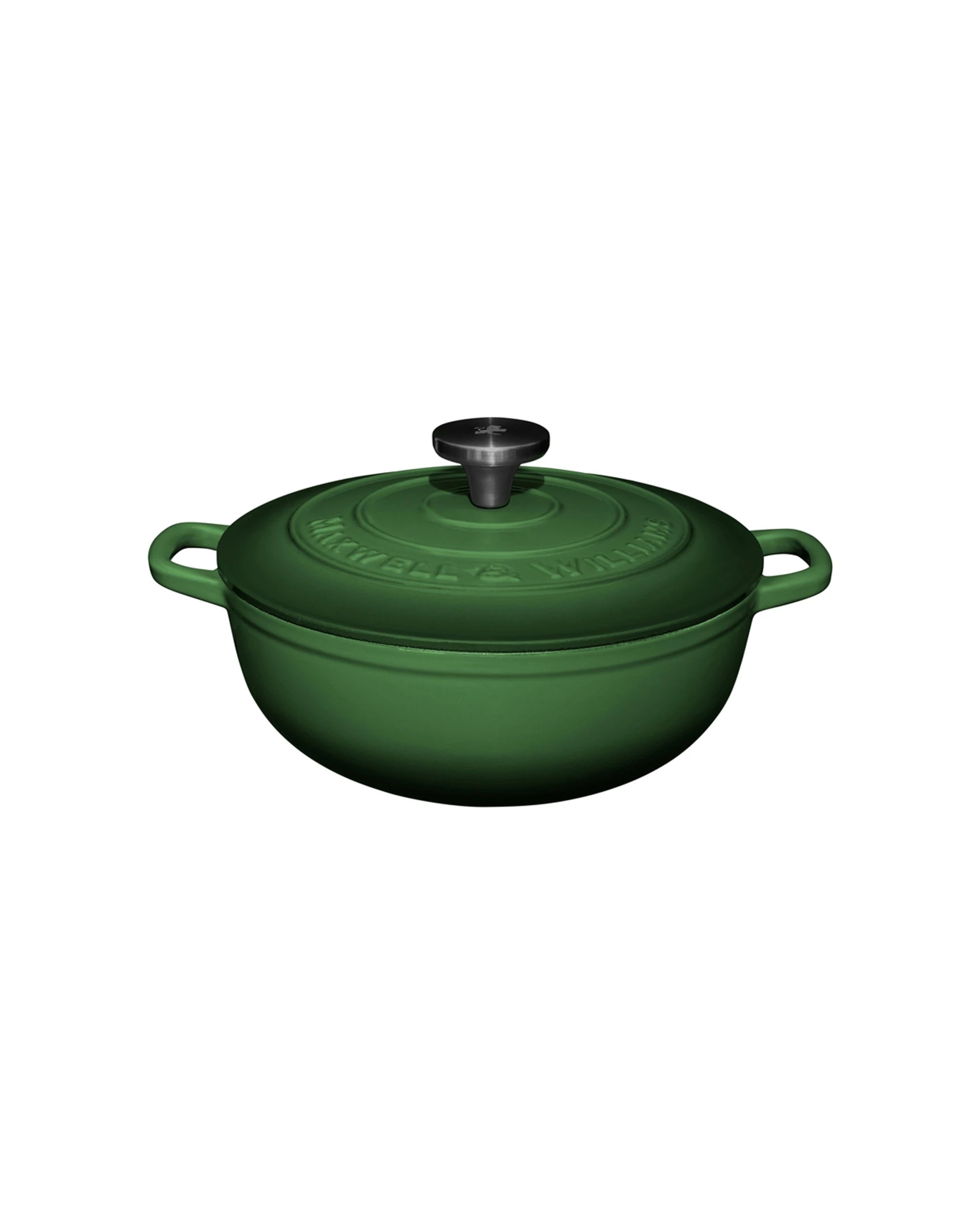 1 Maxwell & Williams Cast Iron Round Casserole 24cm 3.3l Oven Stovetop
 - Green, 1 of 4