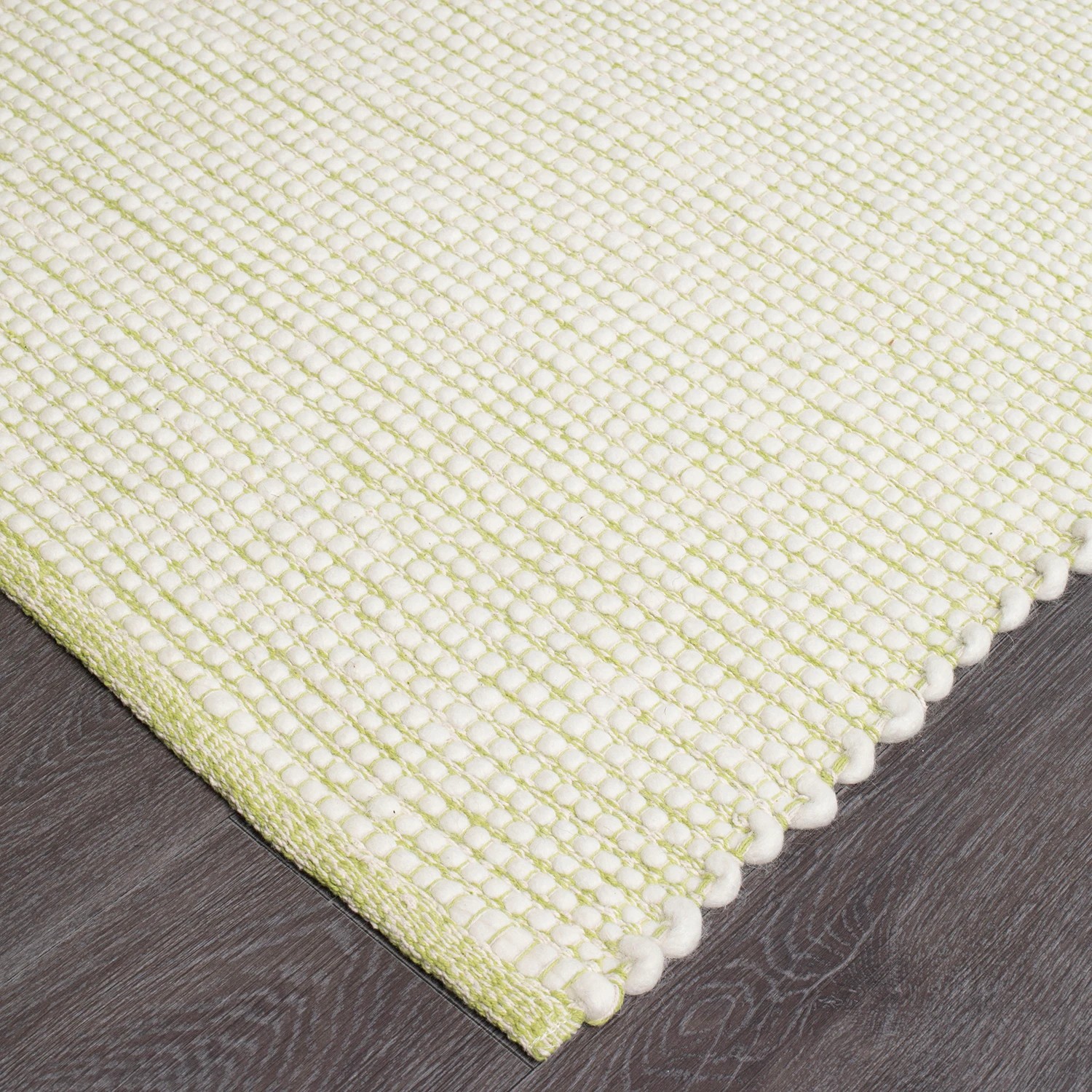 3 Common Ground Rugs Atelier 165x115cm - Small Hand Loomed Wool Floor Rug - Green, 3 of 7