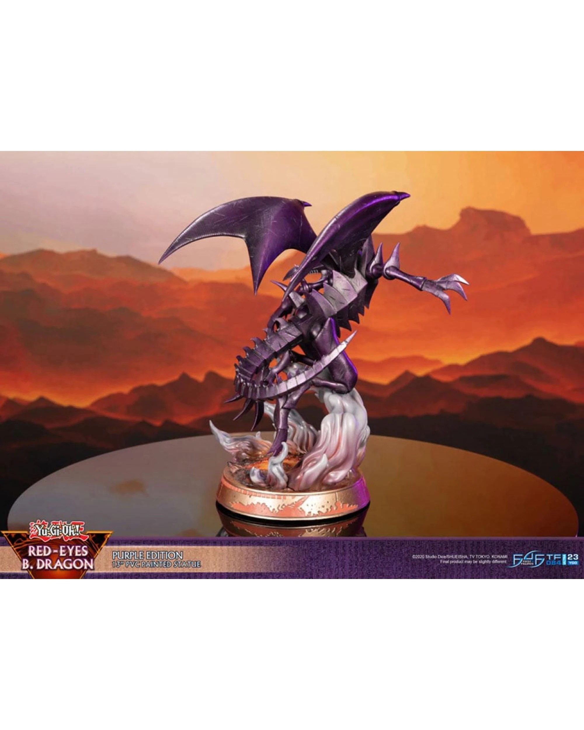 6 YU-GI-OH Red Eyes Black Dragon Purple Edition PVC Statue, 6 of 9