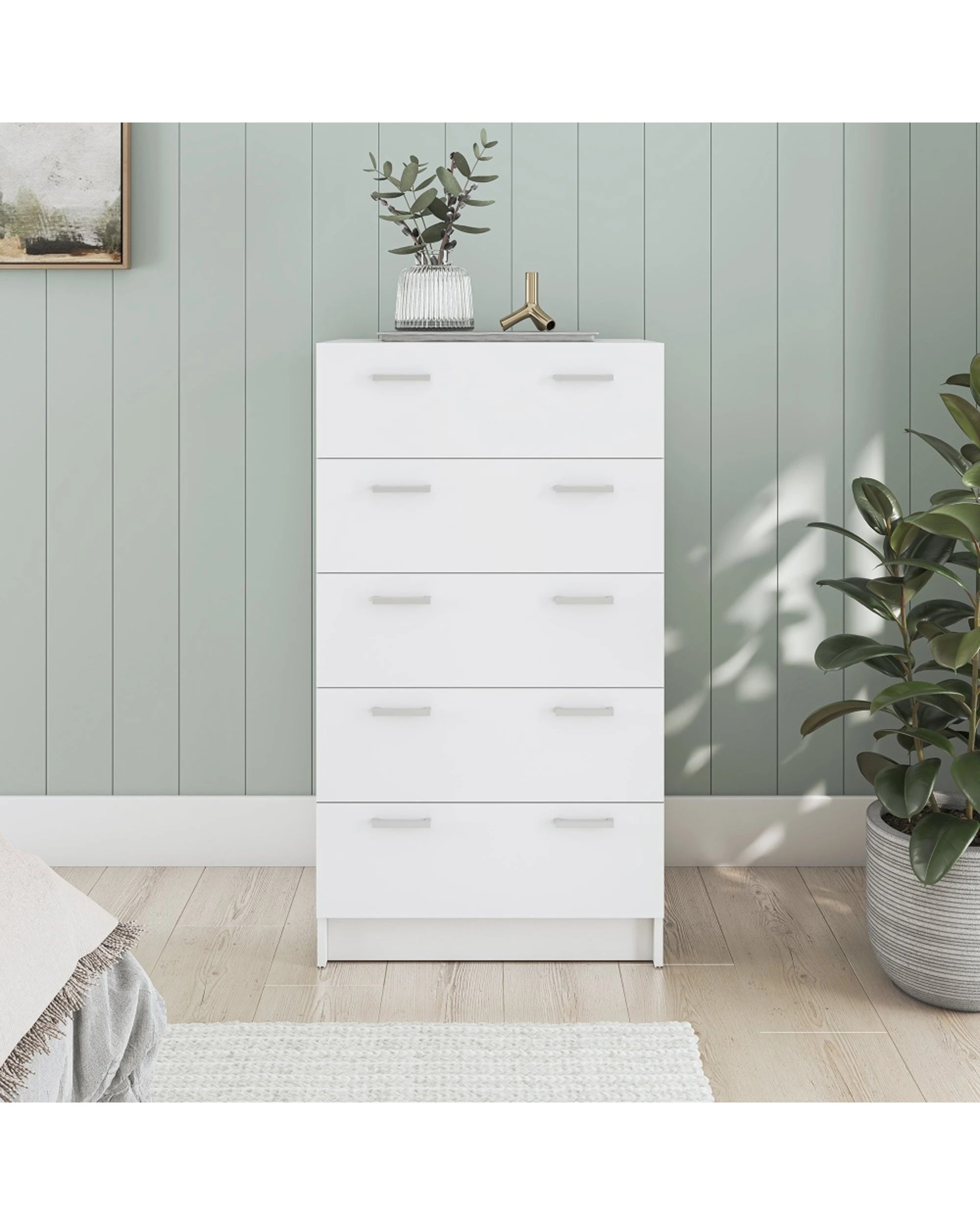 2 Alpine Bay Tribecca 5 Drawer Chest - White, 2 of 7