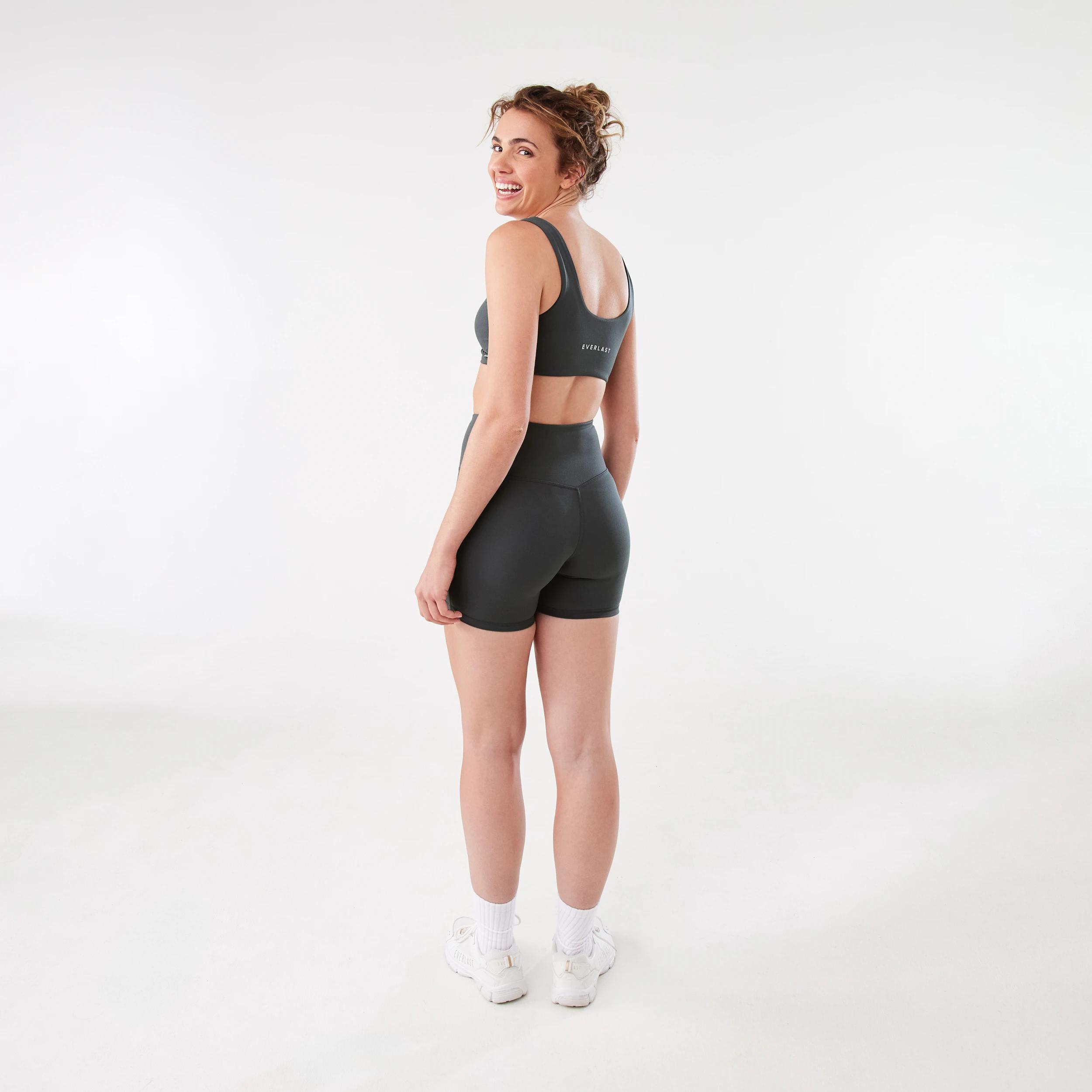 4 Everlast Womens Twist Front Crop Top EVERLAST COLLEGIATE CHARCOAL, 4 of 9