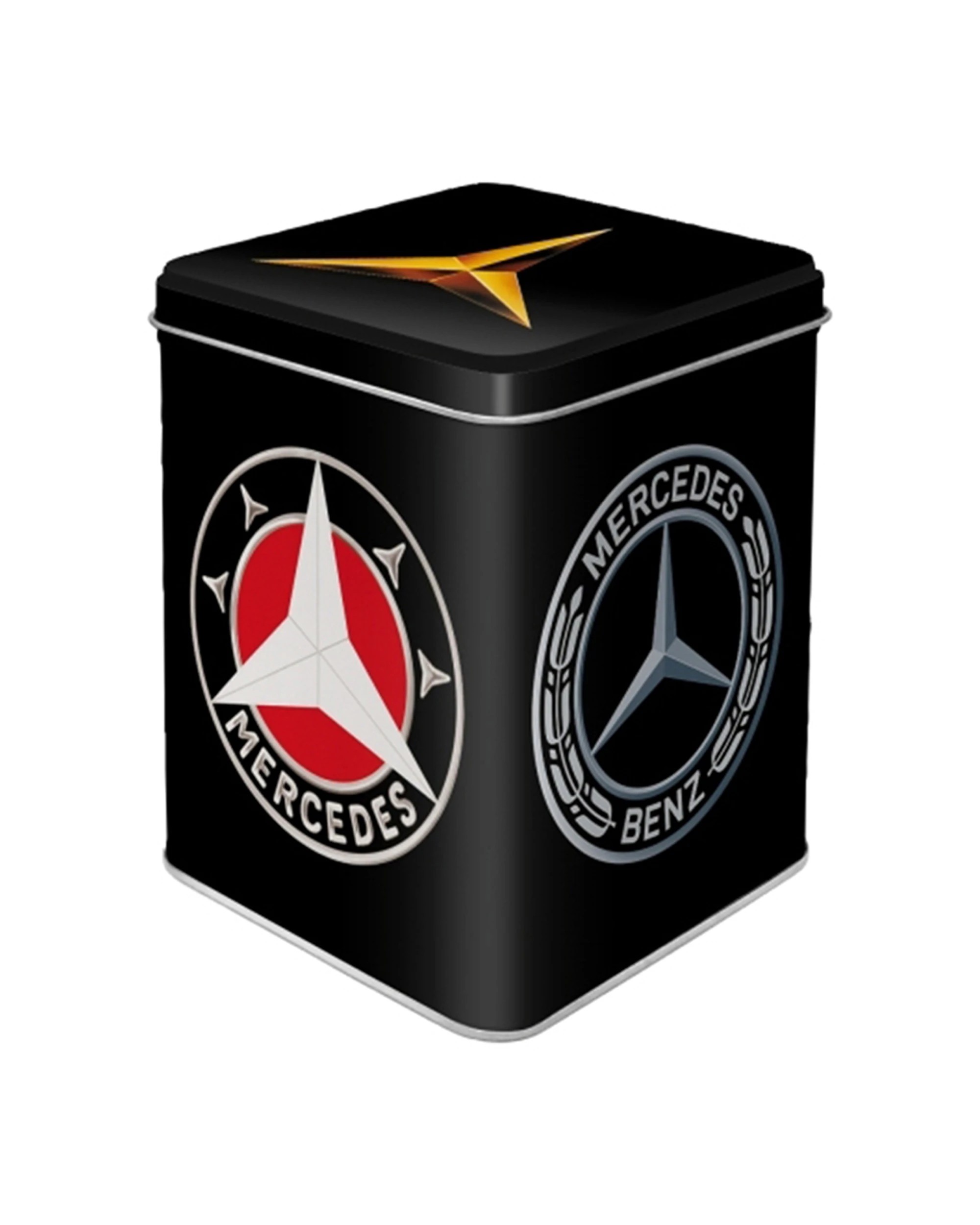 1 Nostalgic-Art Storage Tin - Mercedes-Benz Logo Evolution, 1 of 2