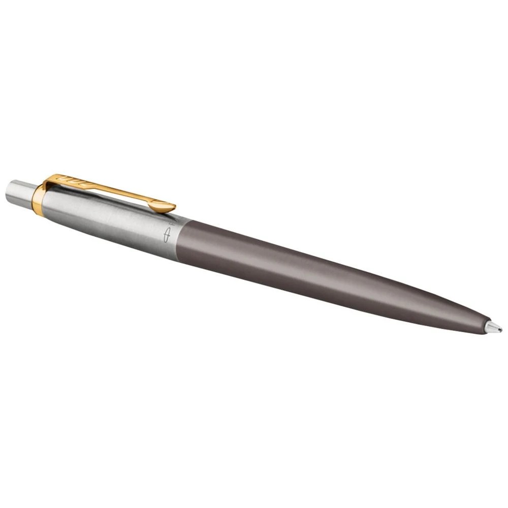 2 Parker Jotter Ballpoint Pen Medium Grey with Gold Trim, 2 of 5