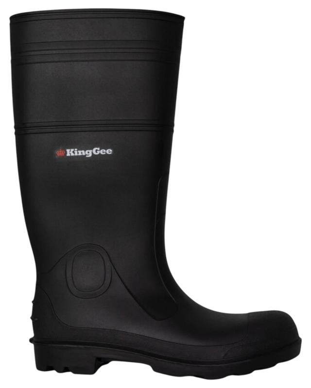 KingGee Mens Sludge Non Safety Black Gumboot S