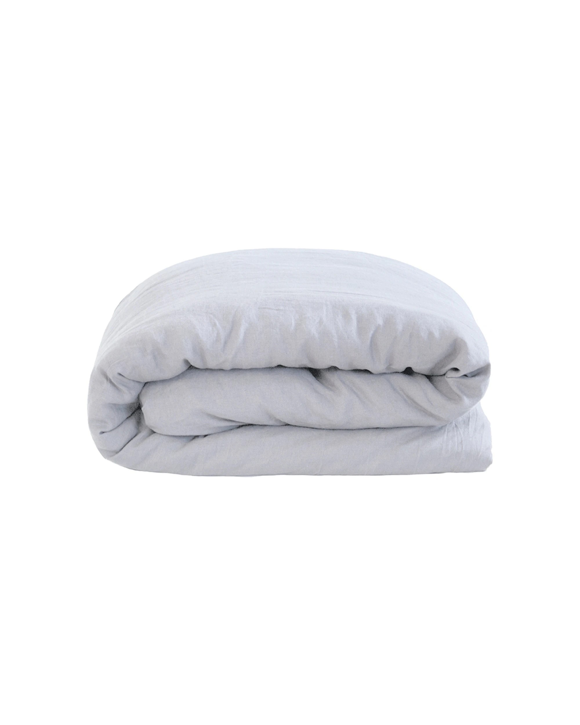 3 BAMBURY Linen Quilt Cover Set French Linen Flax Timeless - Queen Bed - Silver, 3 of 5