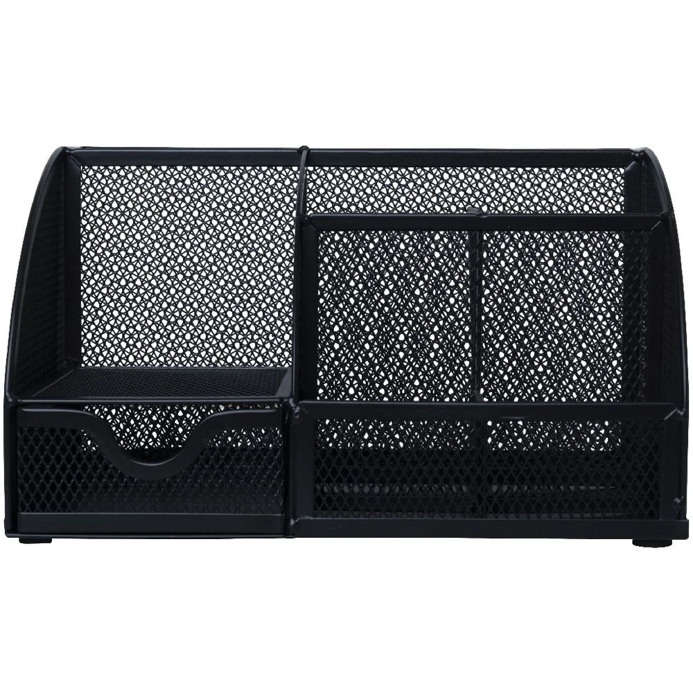 2 J.Burrows Mesh Desk Organiser Black, 2 of 3
