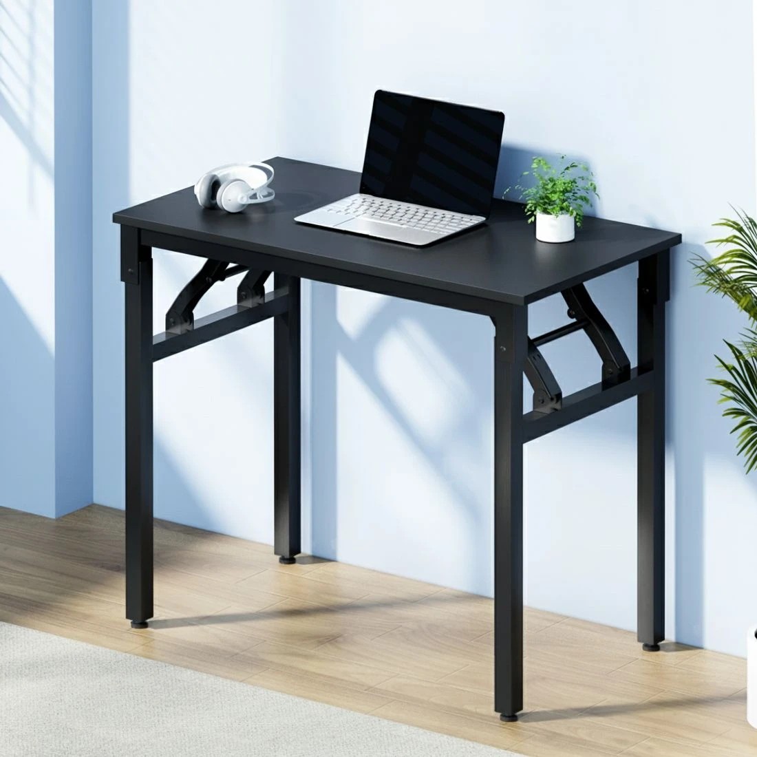 6 Artiss Computer Desk Foldable Balck 80CM - Black, 6 of 6